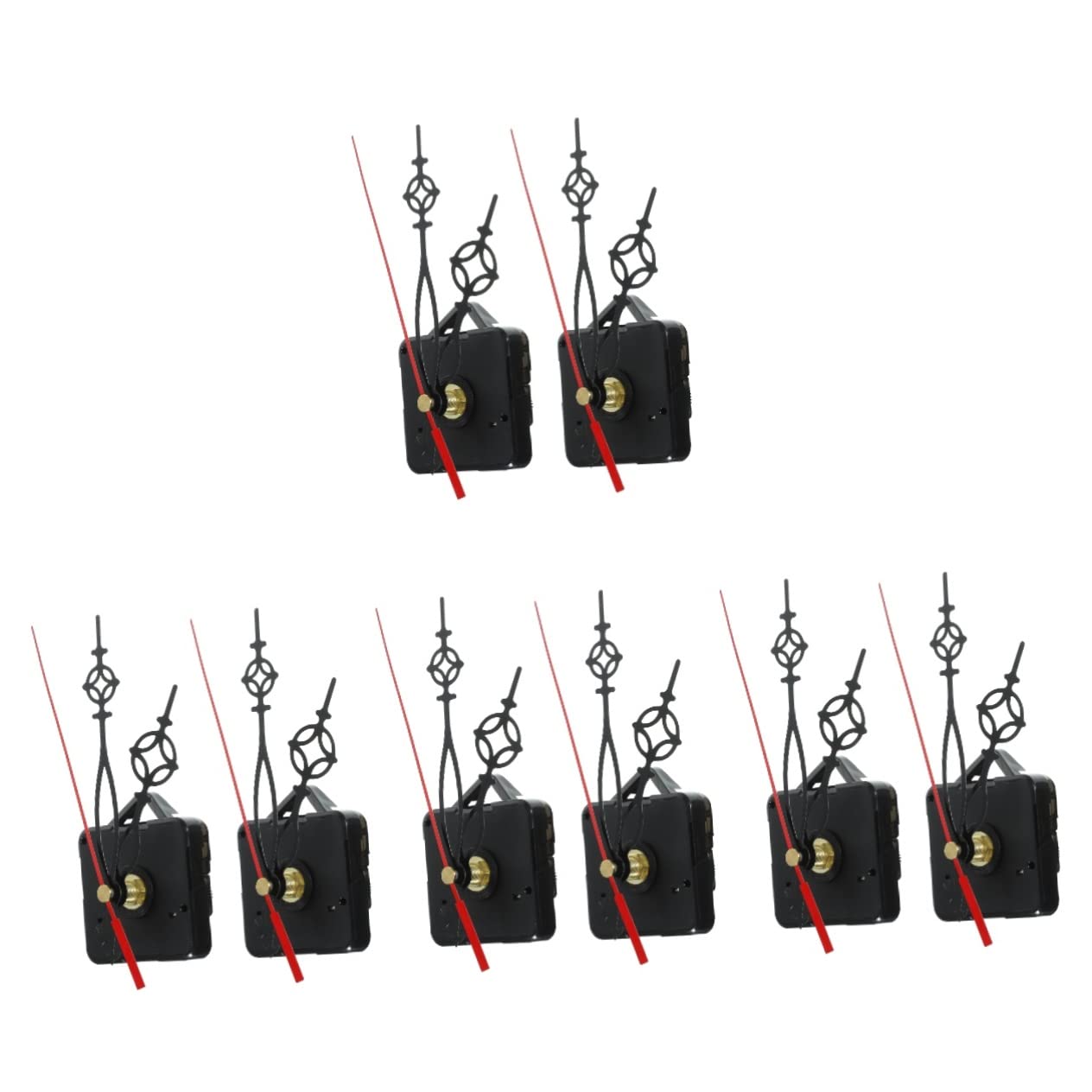 Happyyami8 Sets movement clock mechanism wallclock short shaft mattery powered replacement metal clock needle battery wall clock DIY Clock Repair Parts Work Quartz clock plastic motor