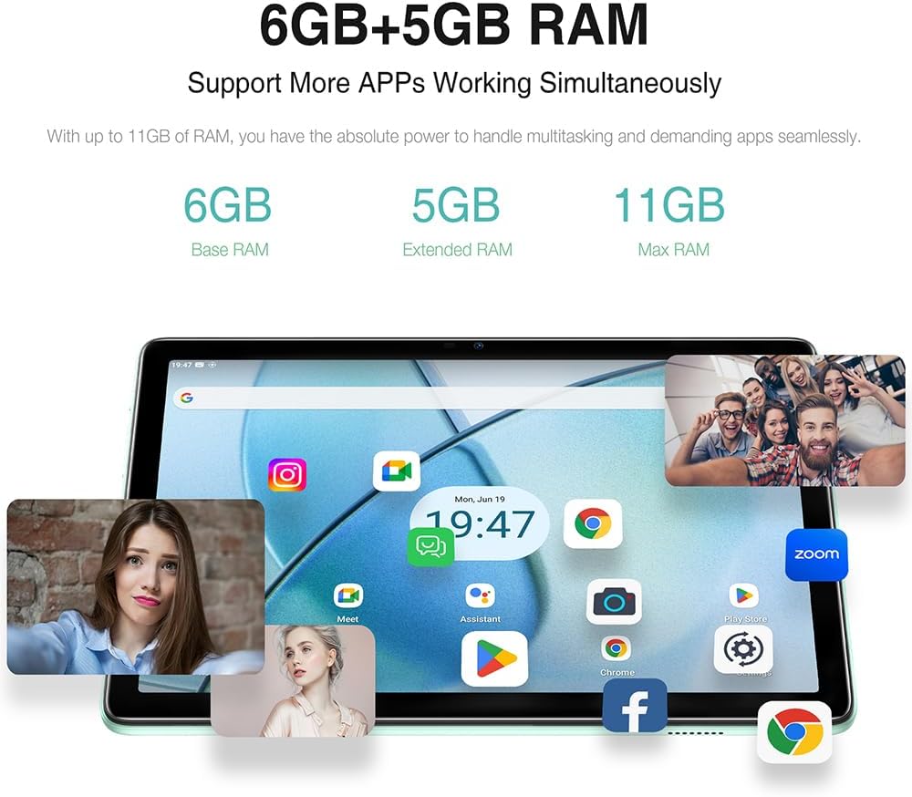 DOOGEE T10S Tablet (2023), 11GB RAM + 128GB ROM (TF 1TB) Octa-Core, Batteria 6600mAh, 10.1 Pollici TÜV SÜD, Dual 4G LTE/SIM, Fotocamera 8MP + 5MP, Android 13, GPS Gesichts-ID OTG Widevine L1 Nero DOOGEE T10S Tablet (2023), 11GB RAM + 128GB ROM (TF 1TB) Octa-Core, Batteria 6600mAh, 10.1 Pollici TÜV SÜD, Dual 4G LTE/SIM, Fotocamera 8MP + 5MP, Android 13, GPS Gesichts-ID OTG Widevine L1 Nero