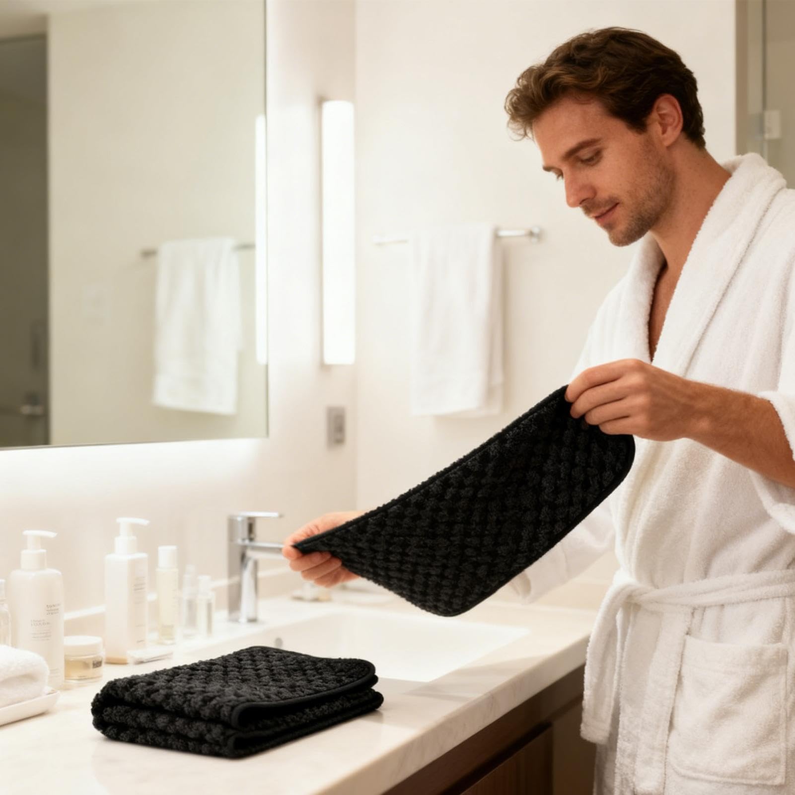 Toalla exfoliante corporal: toalla de ducha exfoliante, y absorbente, limpiador de viaje de limpieza profunda, pulidor de piel, toalla de lavado de espalda reutilizable para amantes