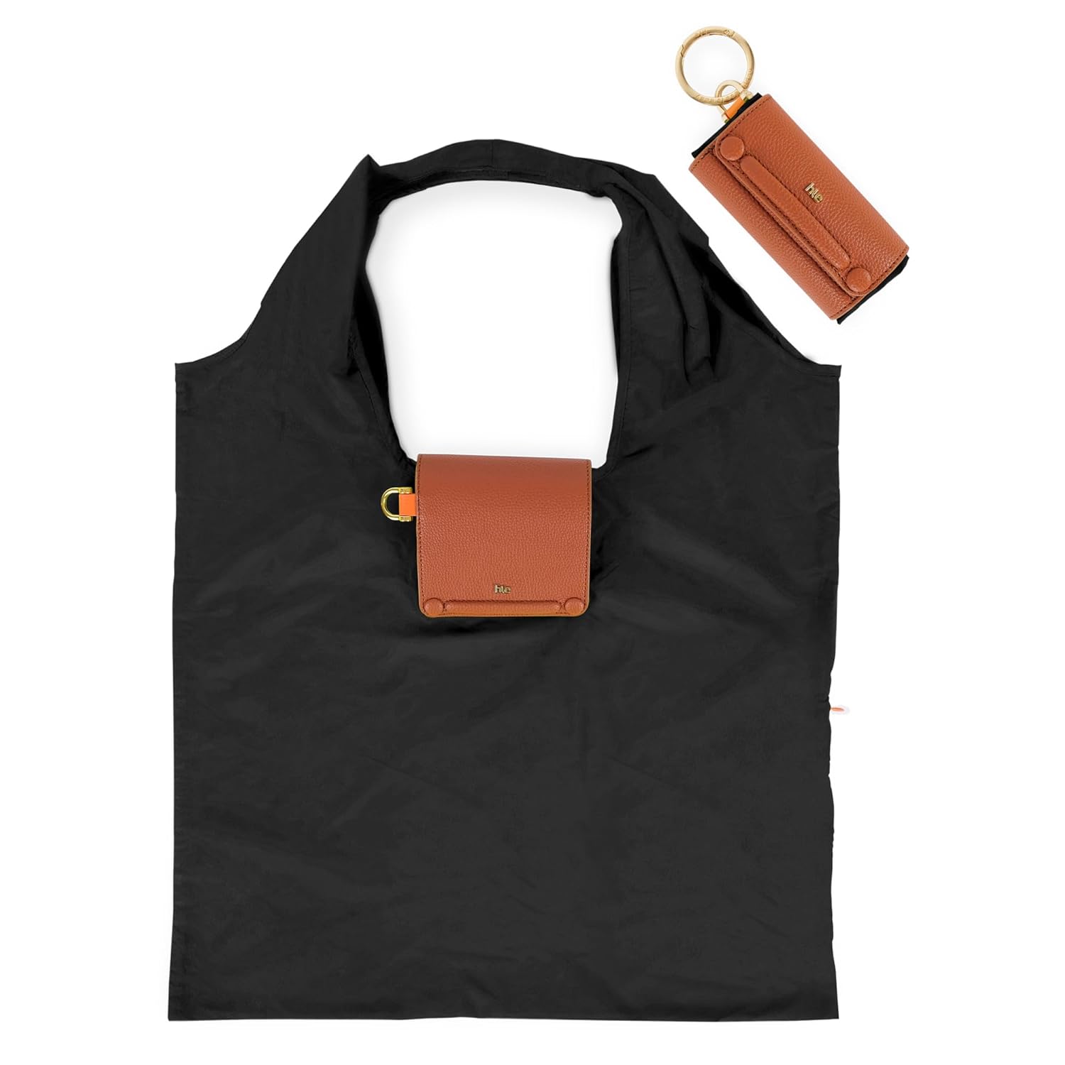 HIE Lepayt Foldable Tote Bag | Women Lightweight, Compact & Durable Handbag | Eco-Friendly Convertible Travel Tote with Detachable Golden Metal Keychain Loop & Vegan Leather Cover. HIE Lepayt Foldable Tote Bag | Women Lightweight, Compact & Durable Handbag | Eco-Friendly Convertible Travel Tote with Detachable Golden Metal Keychain Loop & Vegan Leather Cover.