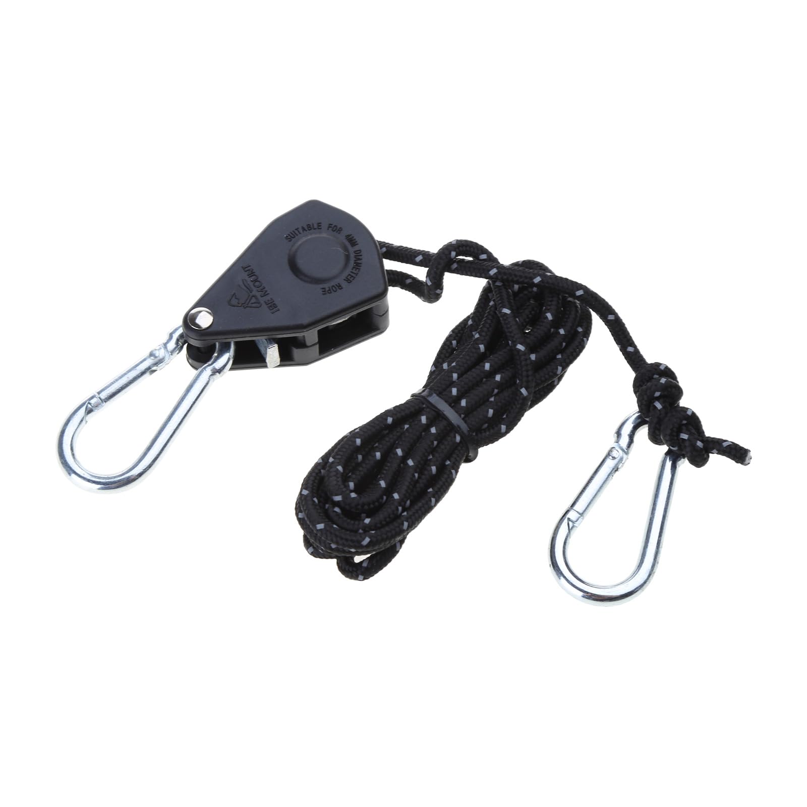ZWWAAZHF Outdoor Nylon Gardening Fixtures Heavy Ratchet Camping Tent Hook Rope Hanger Grow Light Hanger Adjustable Nylon Camping Pulley Adjuster