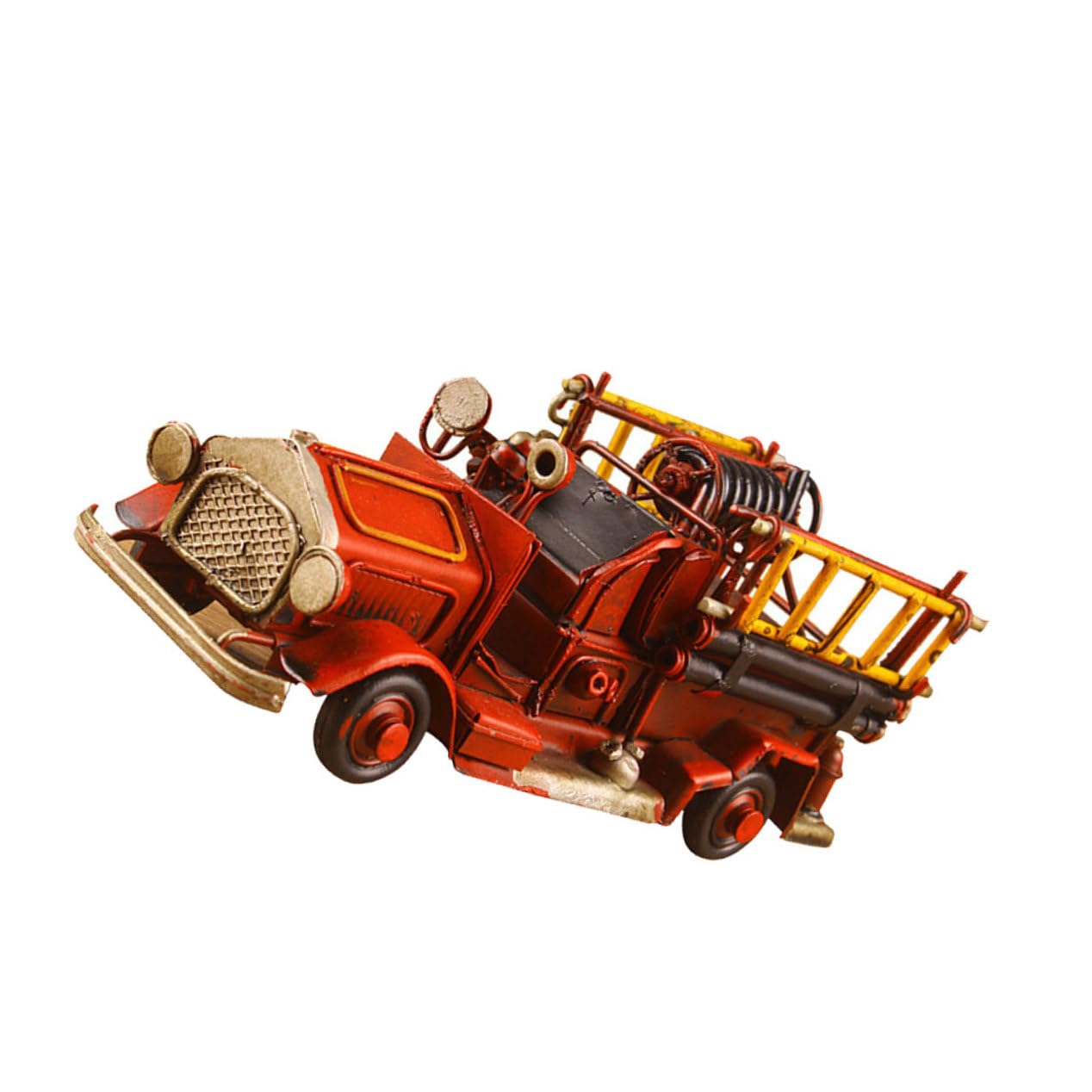 NOLITOY Kleiner Deko Vintage Feuerwehrauto Eisen, Modell aus Retro für Büro