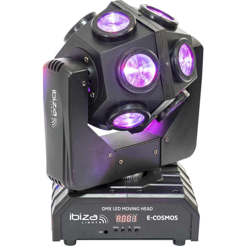 Ibiza - Effet de lumière Lyre DMX à LED RGBW 4-en-1 Light E-COSMOS 12x10W