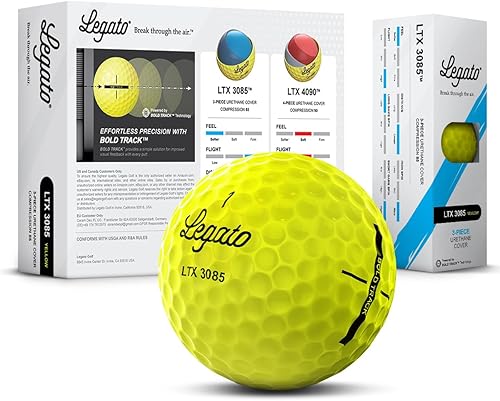 Miniatura 8 de Legato Pelotas de golf, LTX 3085  Diseñadas para ayudar a los golfistas a romper 90  Distancia maximizada con sensación más suave  3 piezas