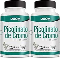 Picolinato de Cromo 120cps (1 ao dia) Duom | Kit 2 Frascos