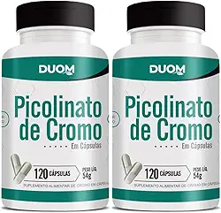 Picolinato de Cromo 120cps (1 ao dia) Duom | Kit 2 Frascos
