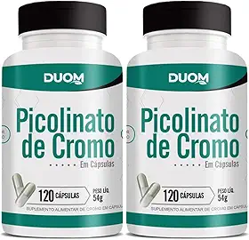 Picolinato de Cromo 120cps (1 ao dia) Duom | Kit 2 Frascos