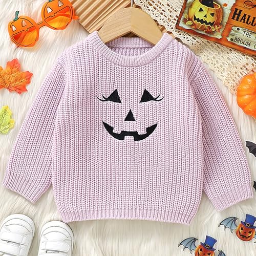 Baby Halloween Pumpkin Sweater Boys Girls Chunky Knit Crewneck Sweatshirt Pullover Fall Winter Holiday Party Casual2