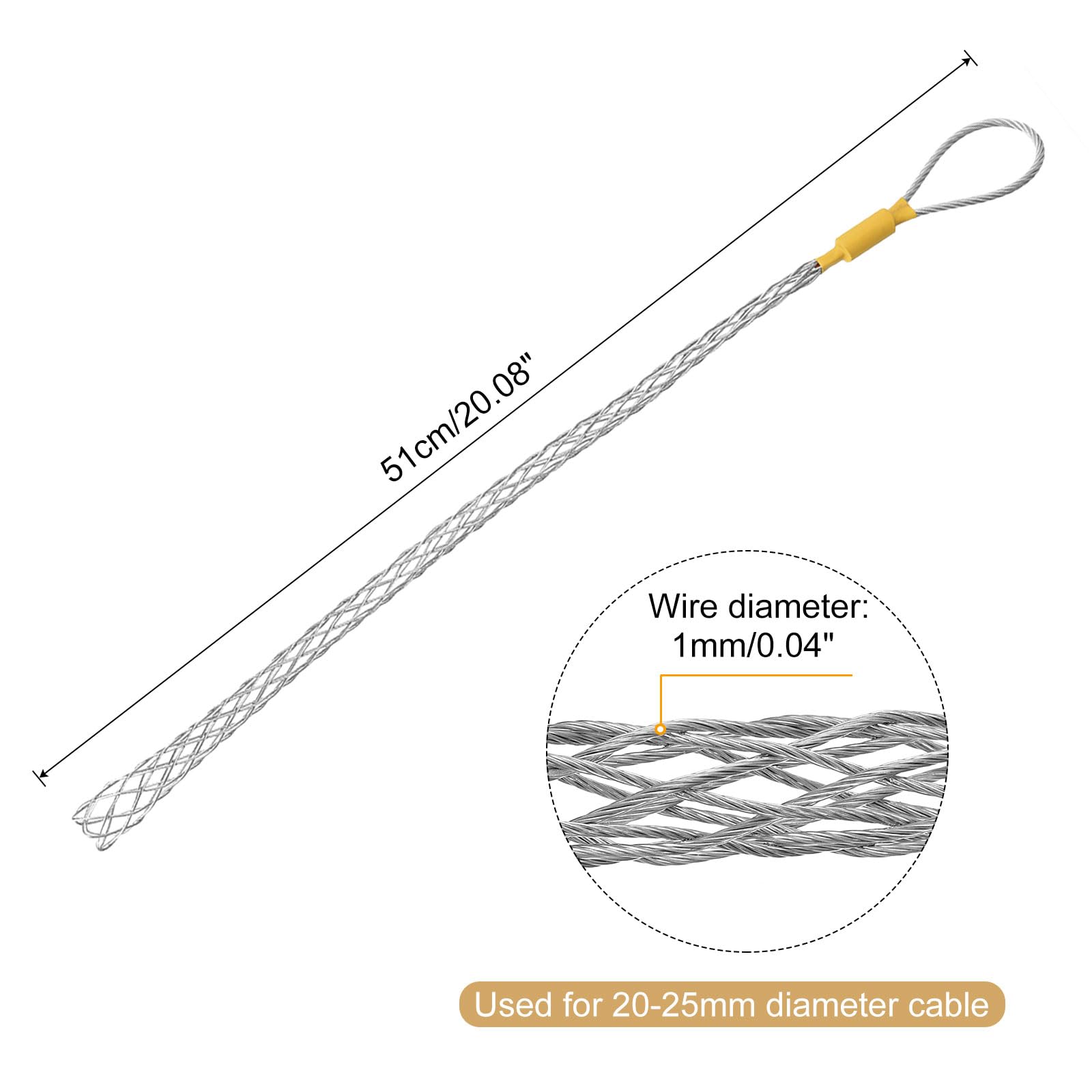 Amazon.co.jp: uxcell ケーブル牽引グリップ 金網プーラー 靴下