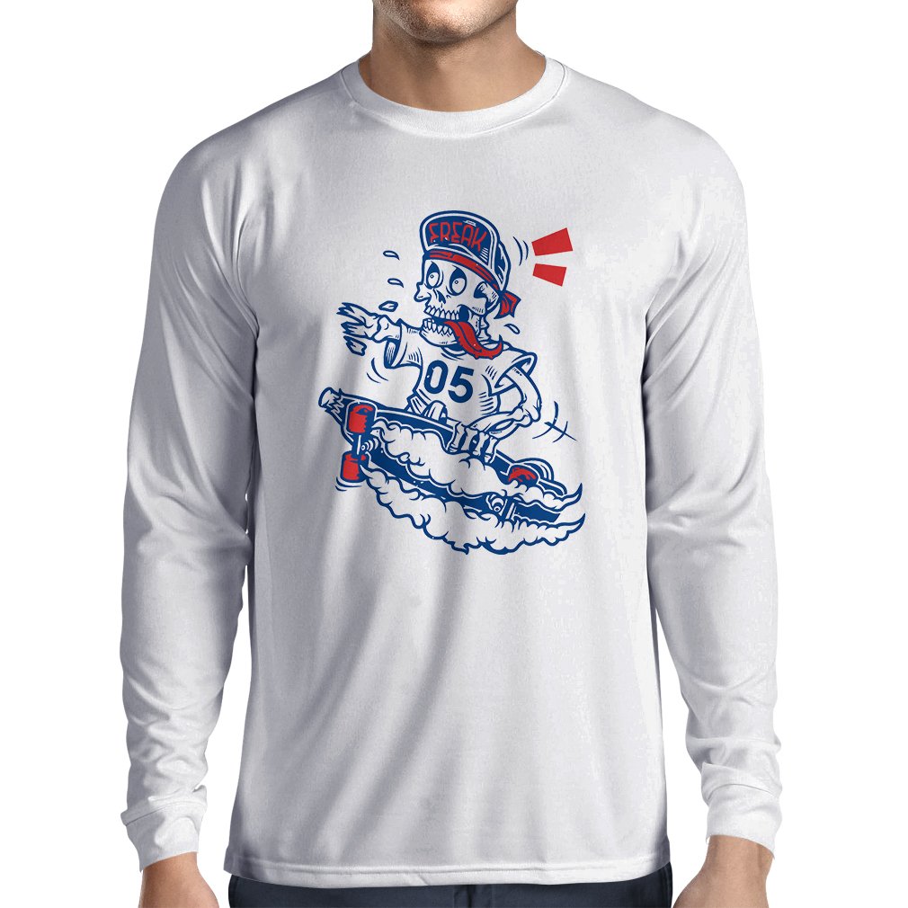 Men's T-Shirt Skater Death Street Skate Skull - Skateboard Gear, Urban Clothing