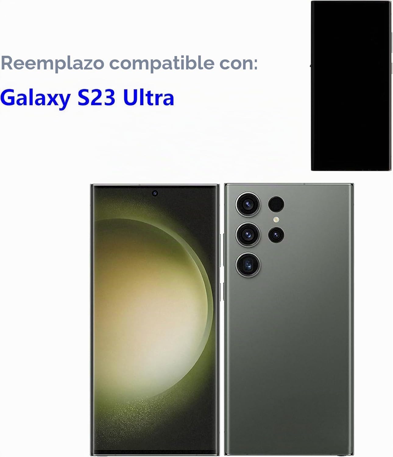 [Con marco] [Soporte de huella dactilar] Pantalla OLED de repuesto para Galaxy S23 Ultra SM-S918B con kit de herramientas de reparación actualizado
