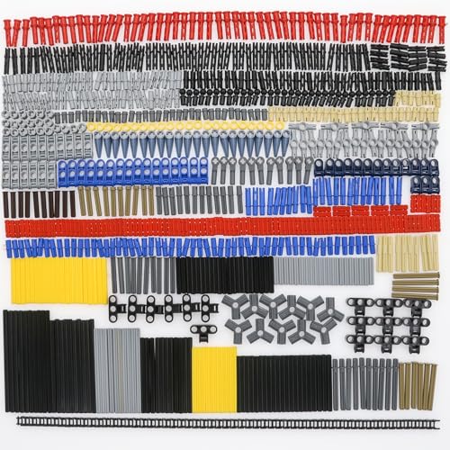 AIMATRIX 884pcs Technic Parts Axle-Pin-Connector Compatible with Mainstream Building Block Brands, Technic-axles Chain Link Bush Etc. MOC Replacement Pieces and Parts.