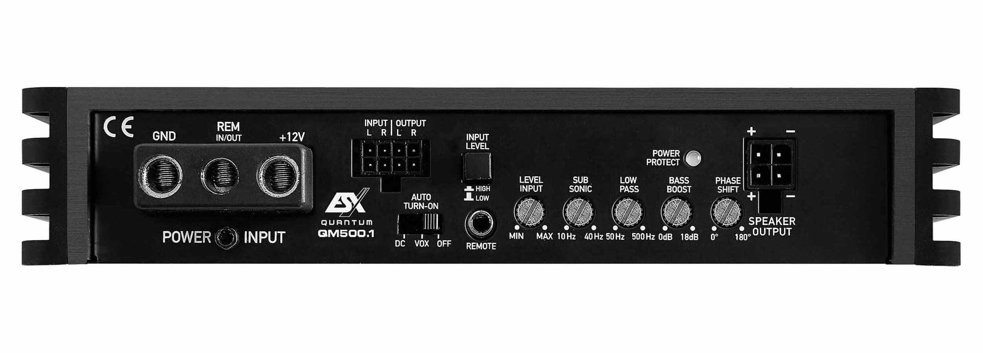 ESX QM500.1 | Mono Class D Mini Digital Verstärker 500 Watt RMS Ausgangsleistung in schwarz