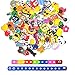 Hossom 100Pcs Shoe Charms, Charmes de Chaussure de PVC, Style Aléatoire, Charm Chaussures Décoration avec 2 Pièces Bracelet Wristband, Bijoux de Chaussures pour Kids Party Cadeaux de D'anniversaire