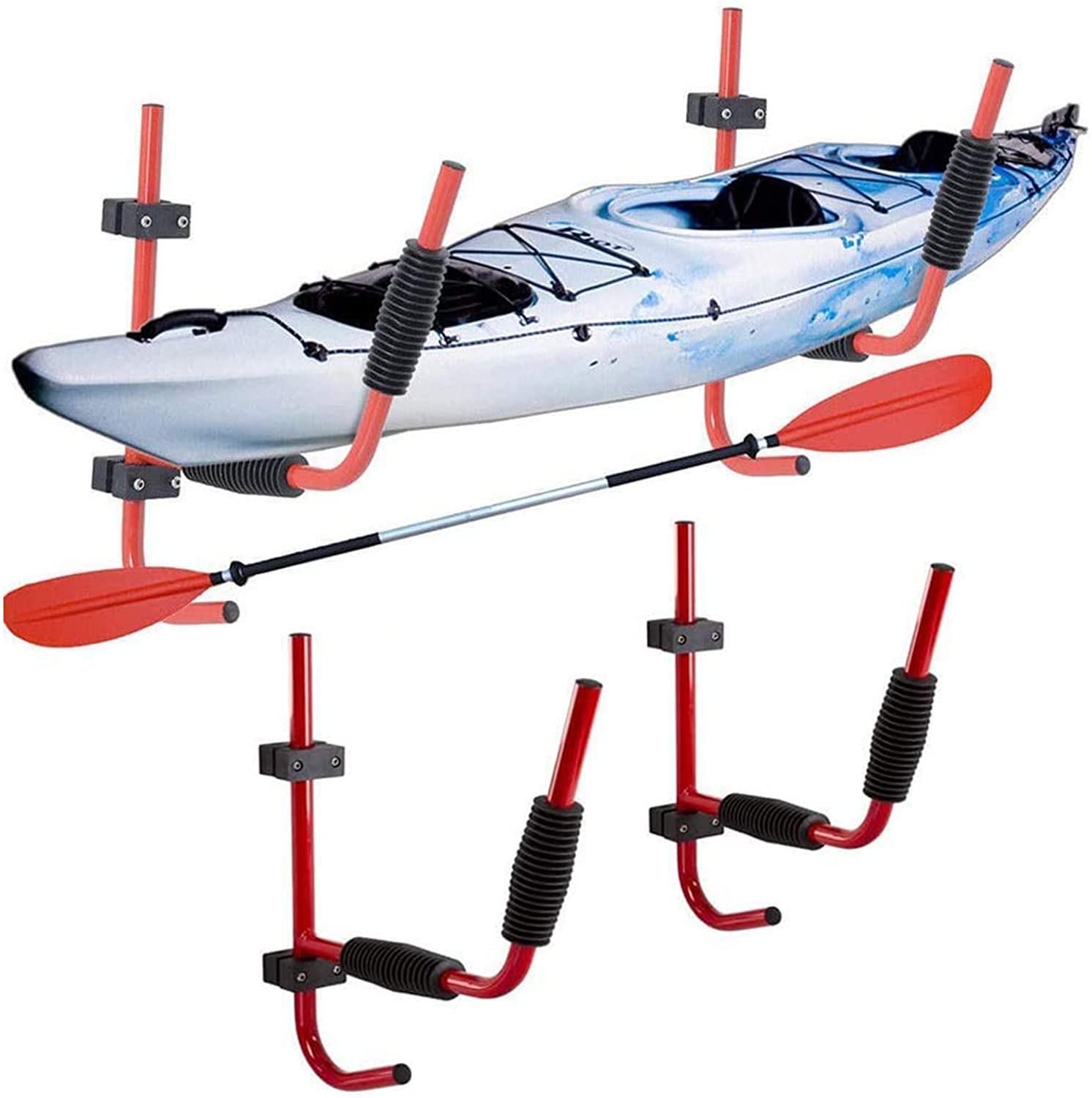 ATAAY Accesorios de Montaje en Pared para Estante de Almacenamiento de Tablas de Surf, Tabla de Remo Sup y Kayak, estantes de Pared para Garaje o cobertizo, Soportes de Kayak para interi