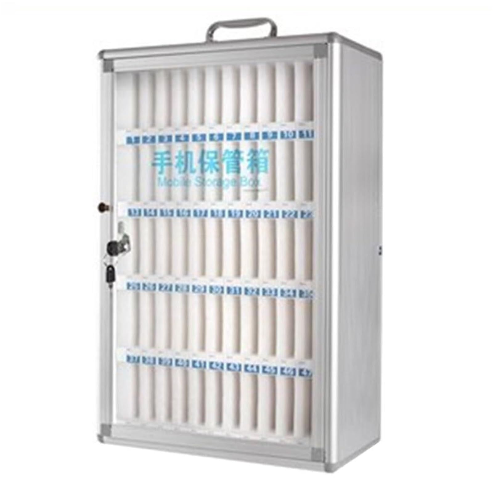 Caja de almacenamiento para teléfono móvil con cerraduras seguras de metacrilato