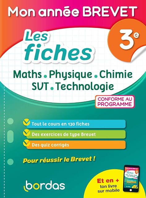 Portada de Mon Annee Brevet - les Fiches Sciences 3E