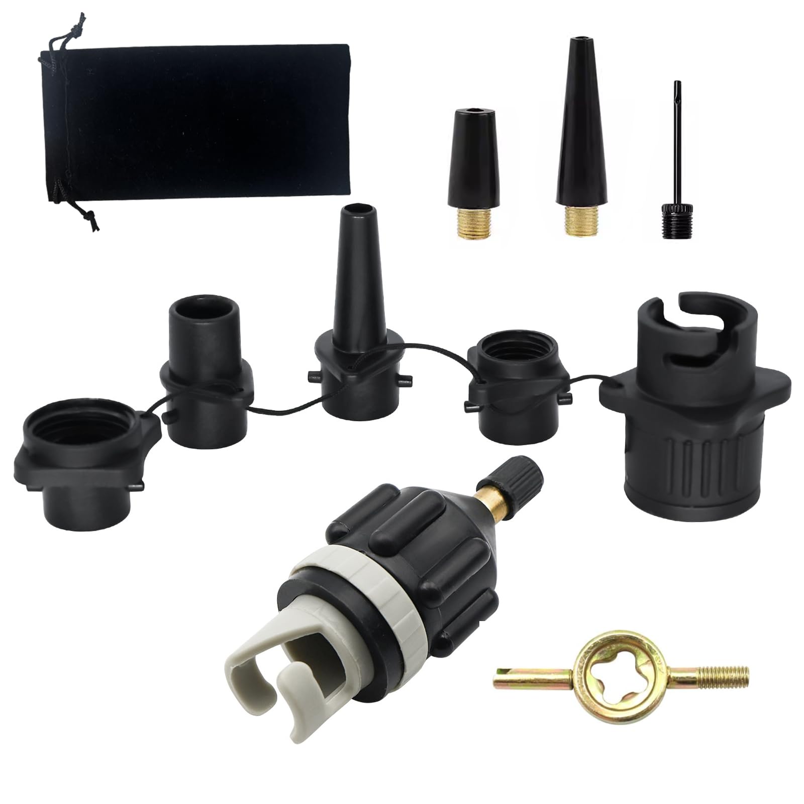 Adaptador Inflador Paddle Surf 8 Piezas Set Compresor Accesorios Hinchable