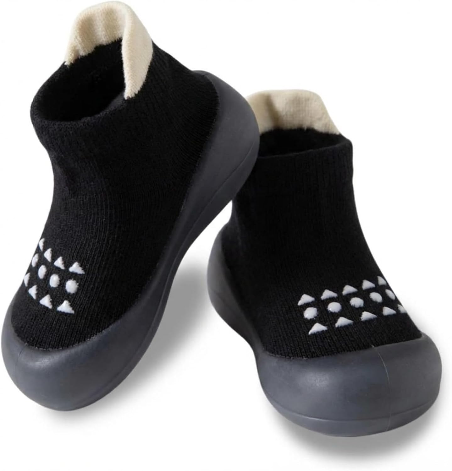 Hstyle Baby Sock Shoes Toddler Walking Shoes Infant Non-Slip Slippers Soft Rubber Sole Sneakers for Baby Boys Girls