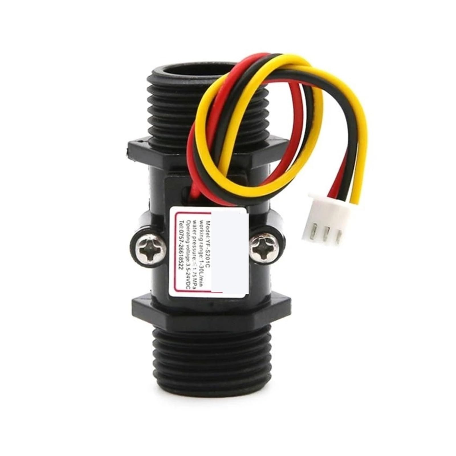 Caudalímetro de agua, Medidor De Flujo Agua 5 Piezas G1/2" Hall,Para tuberías, jardinería | Alta Precisión