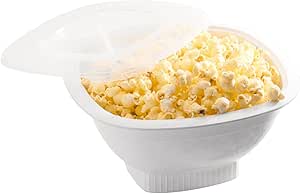 Nordic Ware Microwave Popcorn Popper, White, 12 Cup