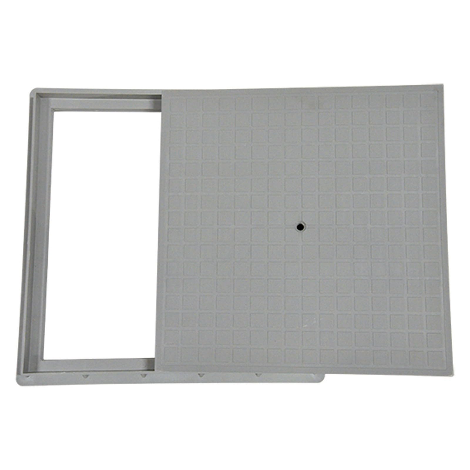 1PEZZO CHIUSINO CARRABILE COPERCHIO CON BULLONE coperchio 33x33 cm, telaio 37x37 cm