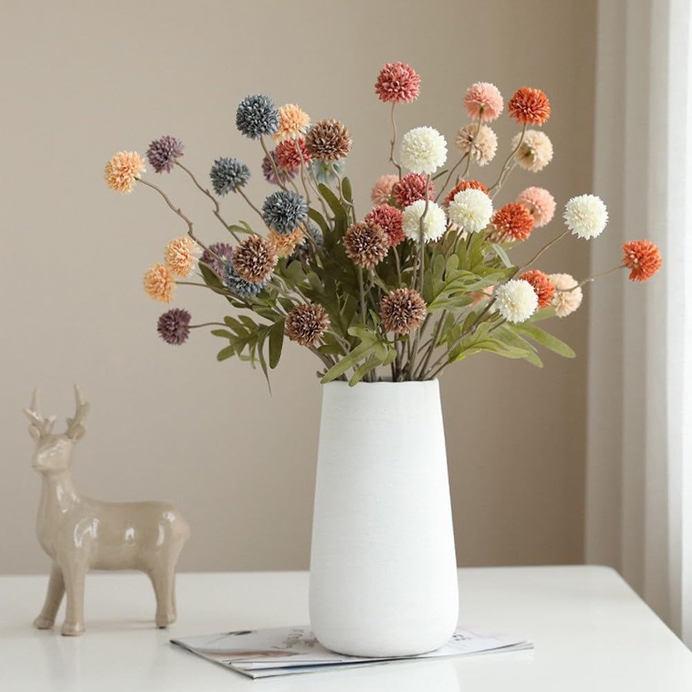 Faux chrysanthèmes orange pour bouquet bohème et décoration de table rustique chaleureuse