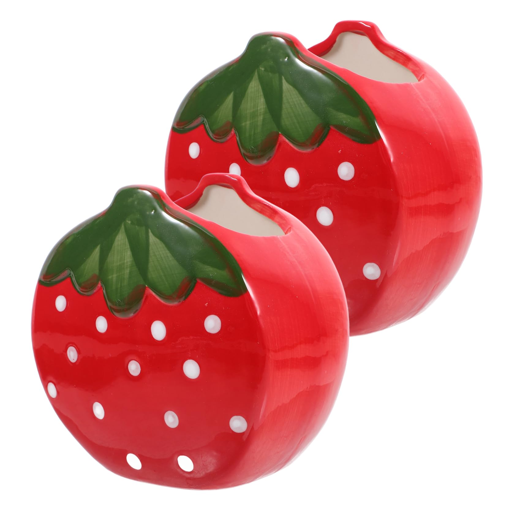 Pot à crayons fraise décoratif au design épuré pour rangement de stylos