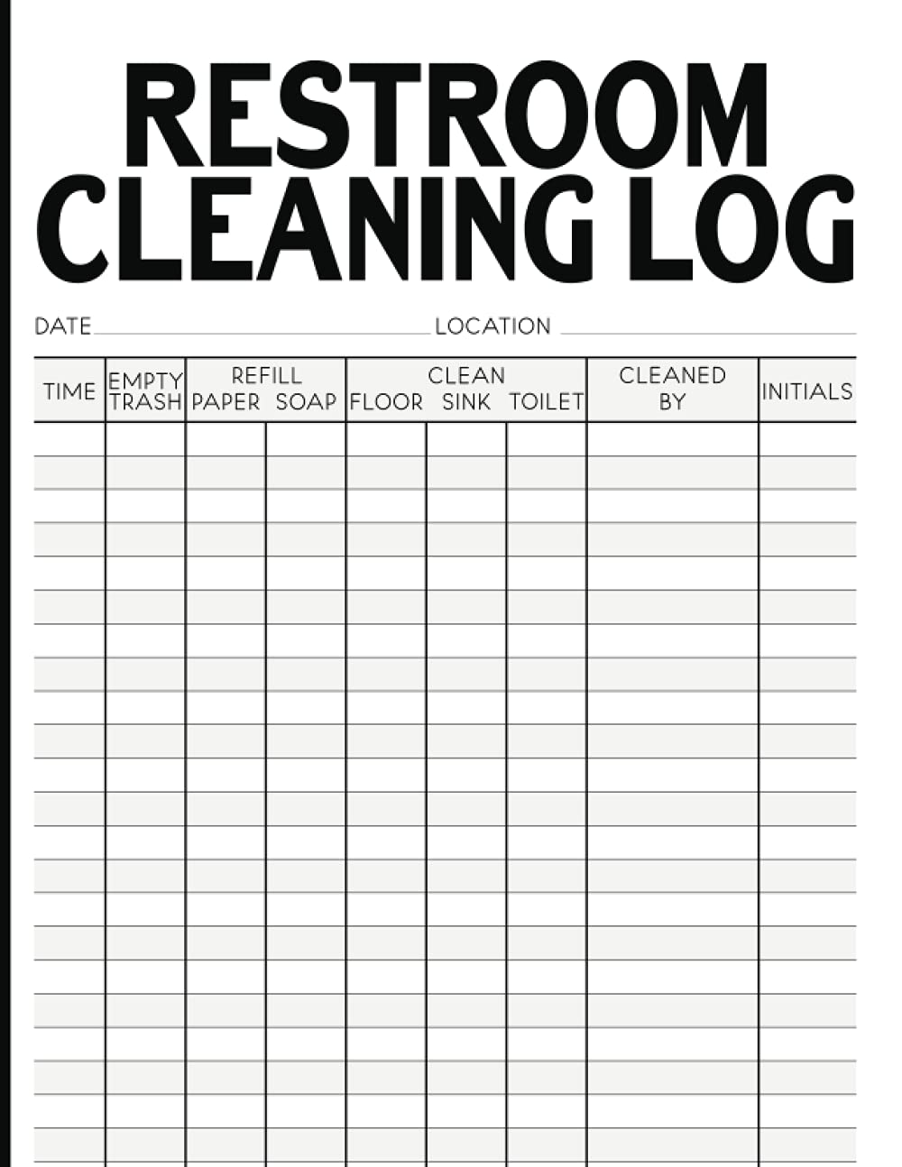 weekly-restroom-cleaning-vtt-log for Free Printable Restroom Cleaning Log Weekly Restroom Cleaning vtt Log for Free Printable Restroom Cleaning Log