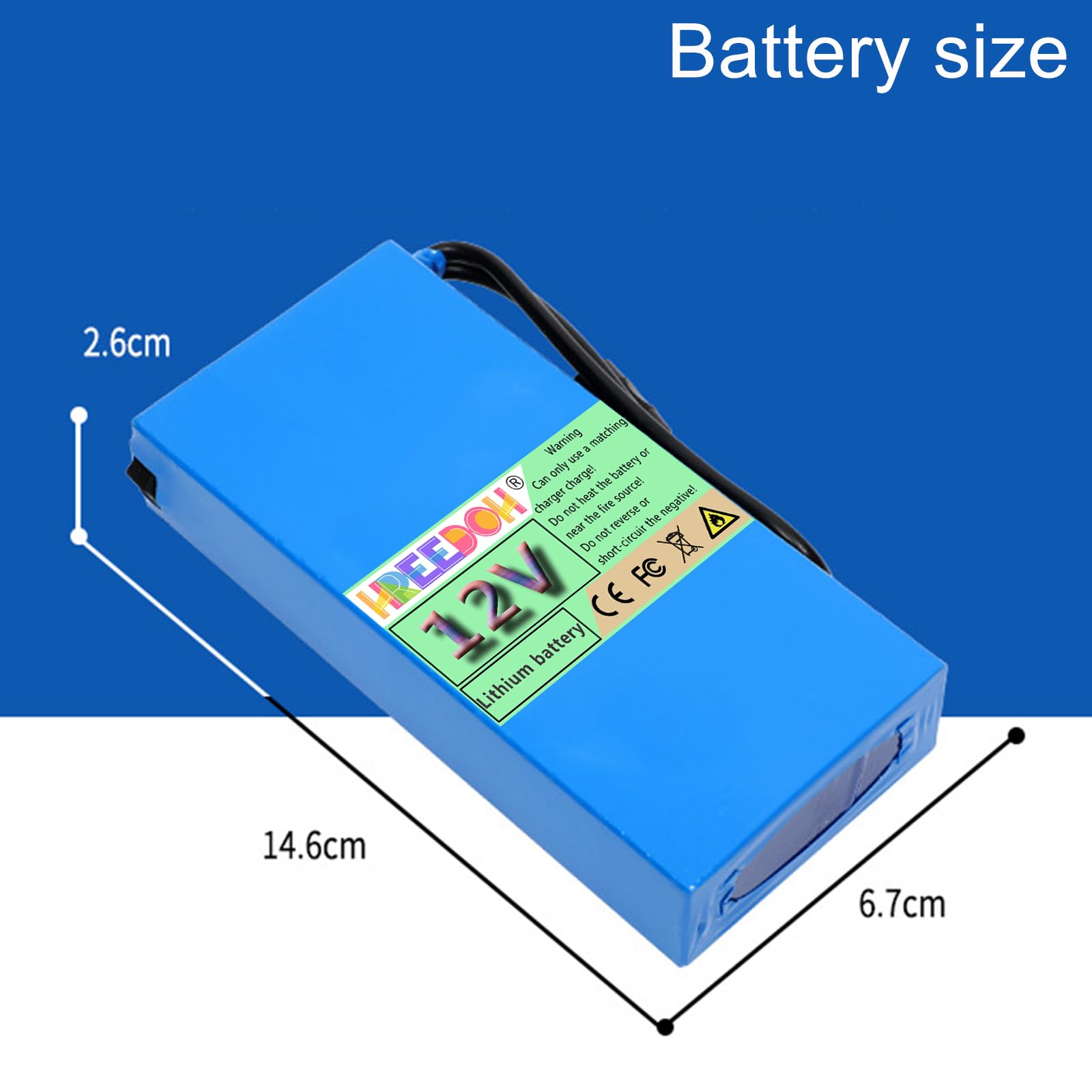 Akumulator polimerowy 12V 9800mAh Akumulator litowo-jonowy 12 V Nadaje się do monitorowania zewnętrznych billboardów Oświetlenie LED Wentylatory Wielofunkcyjne ładowanie
