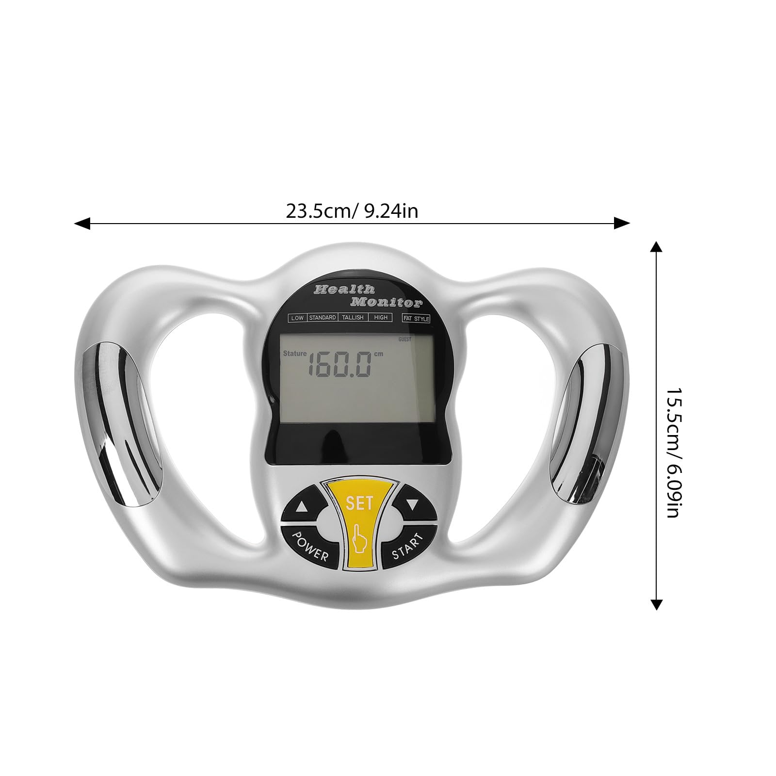 Artibetter Tragbares Körperfett und Bmi Messgerät mit LCD Display zur Genauen Fettanteil Messung und Gesundheitskontrolle Zuhause