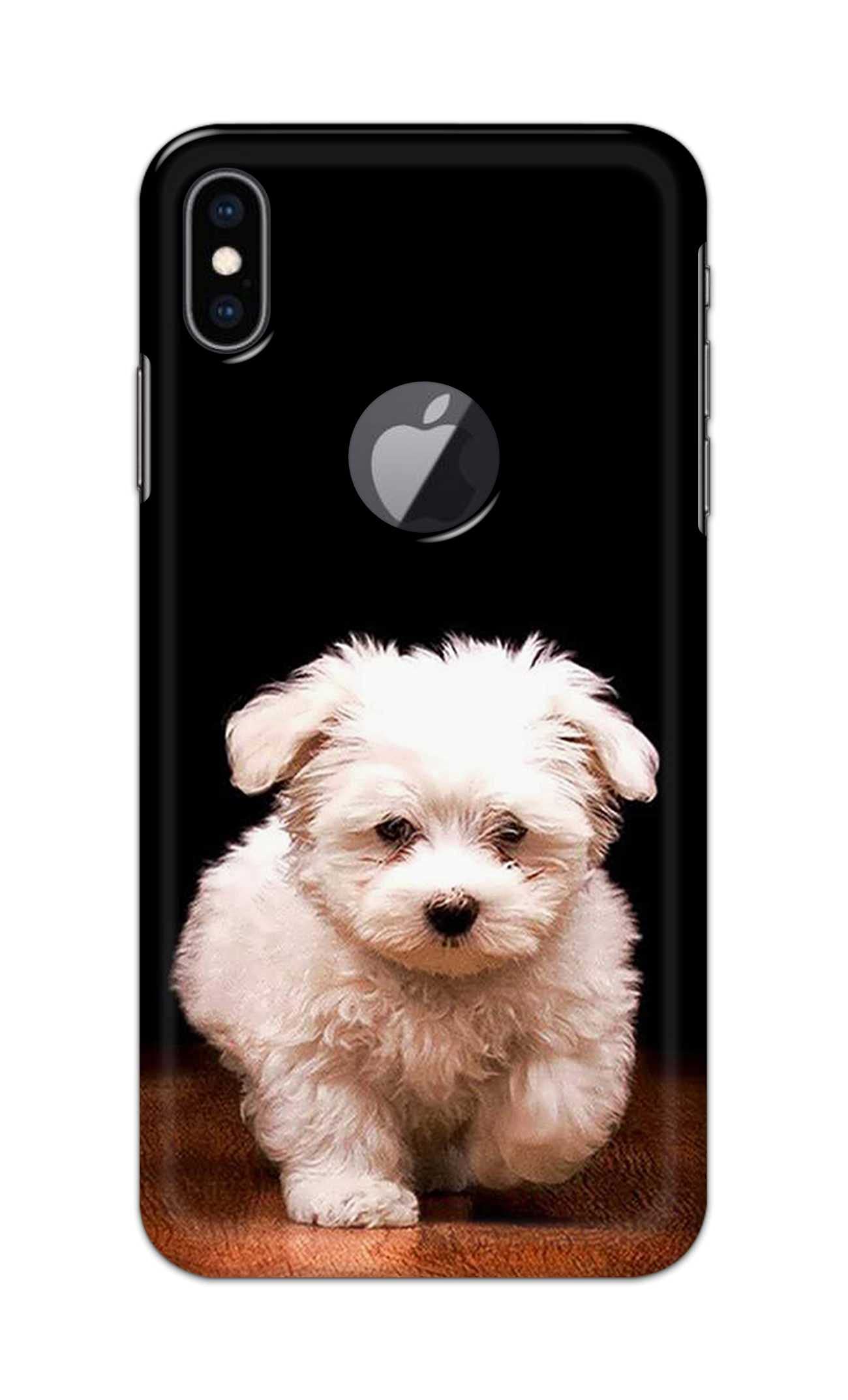 MaroraCases Real Dog Puppy Mans Bestfriend Fluffy Cute Lasa Afso Fair Printed Designer Hard Back Case Cover for iPhone Xs Max Logo View (6.5"), A2101, A1921, A2104 -(DS) MRR2008
