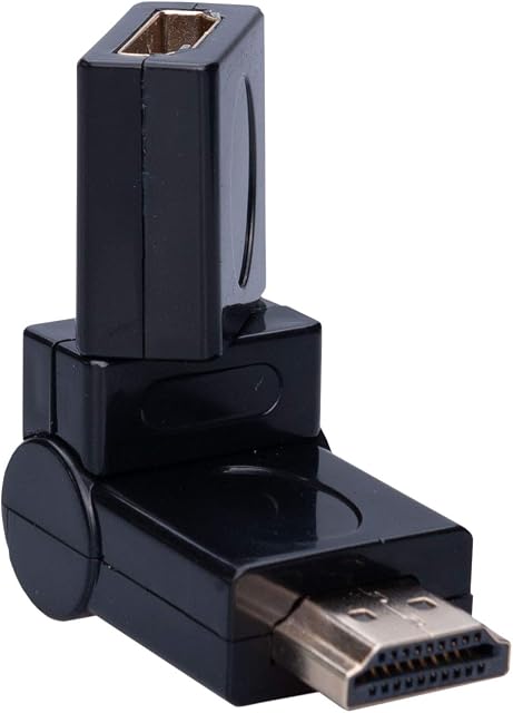 Hdmi Femile to Hdmi Male Swivel & Rotatable 270 Degree Adapter Smart Swivel HDMI Male To HDMI Female M/F Joiner 1080p Gold Plated