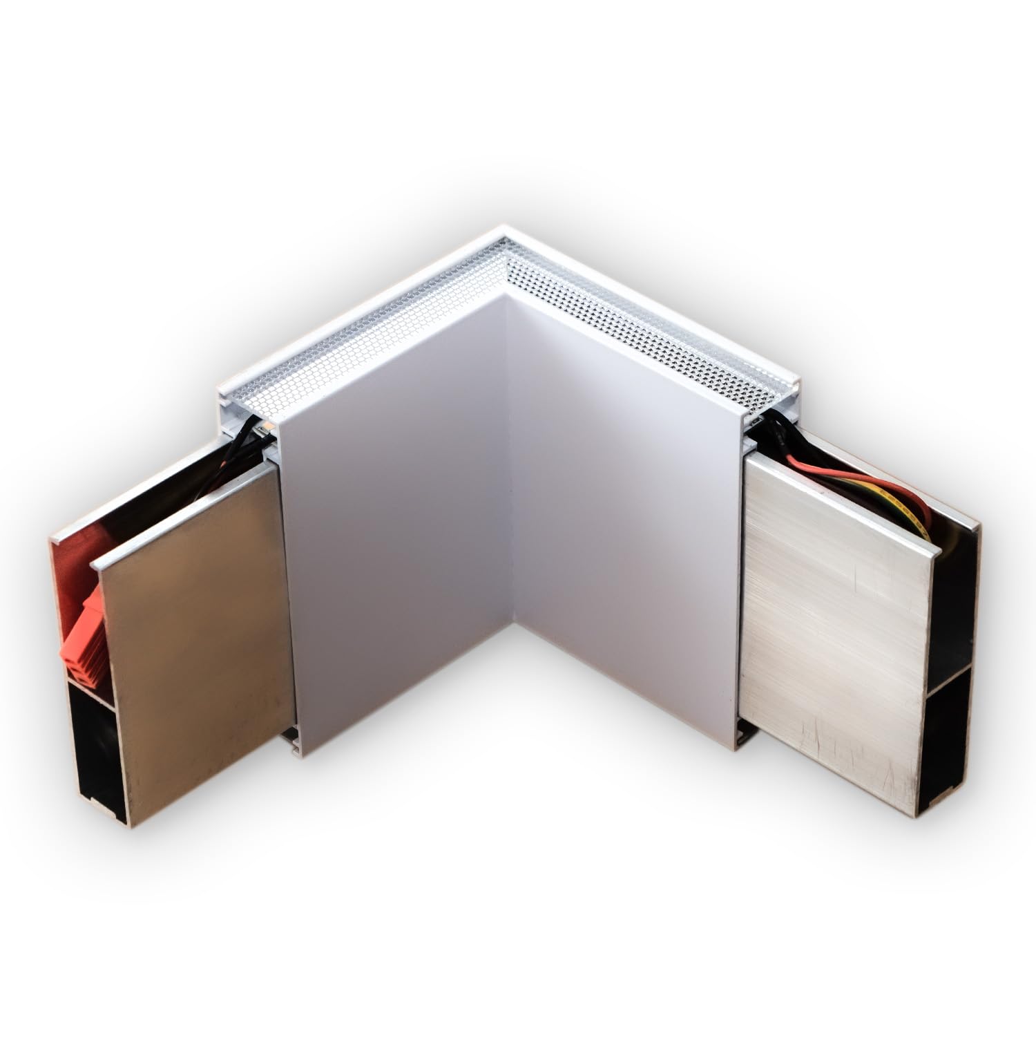 INNOVATE LED Eckverbinder für Linearsystem Up+Down | Verbinder für Pendelleuchte modular Weiss Warmweiss | (weiss, Eckverbinder)