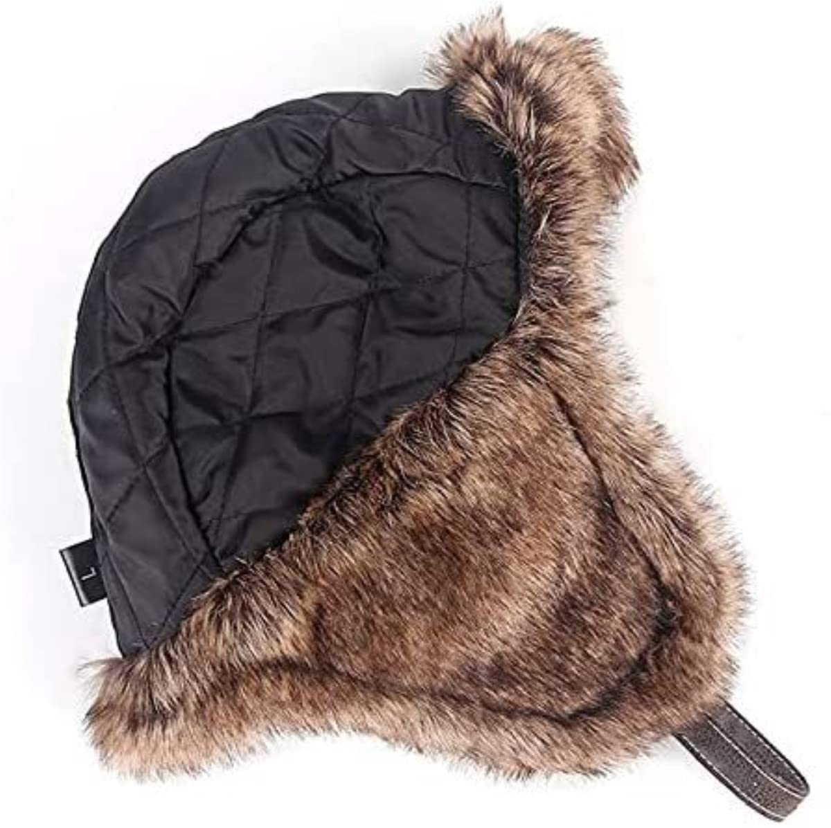 Czapka Zimowa Ekologiczna Męska Czapka Traperska Czapki Winter Trooper, Nauszniki Wiatroodporne Rosyjskie Narciarskie Ushanka Ciepła Czapka Zimowa