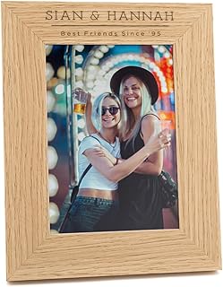 Personalised Photo Frame/Couples Gifts for Him and Her/Engagement/Wedding Present Photo Frame for Bride and Groom - 6x4 5x7 8x6 Wooden Picture Frames Available