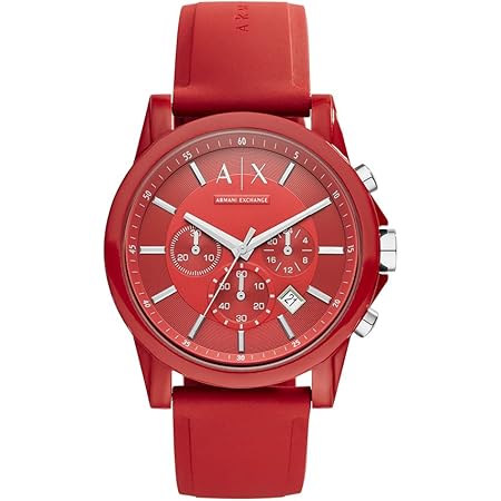 armani exchange watch red