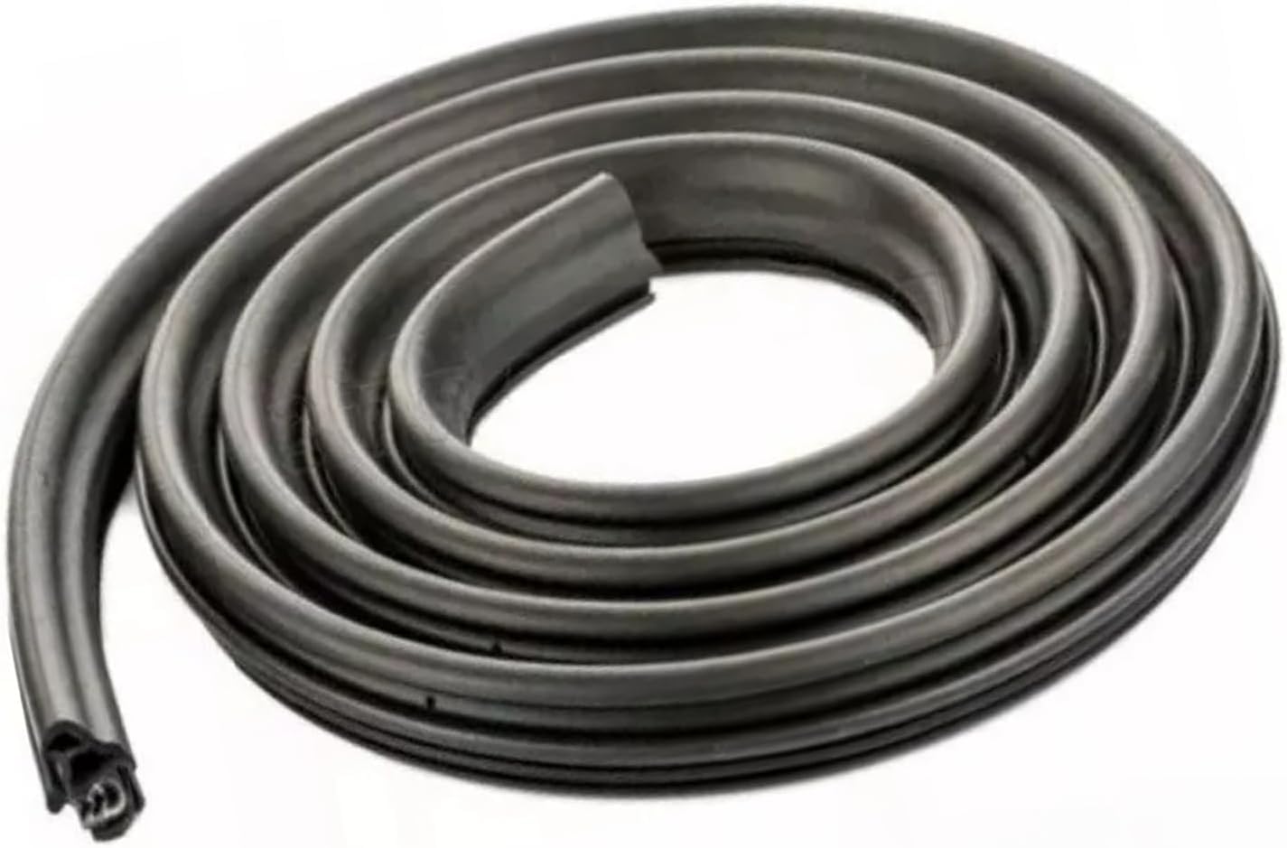 Junta de goma 7E0837911B para puerta izquierda del lado del conductor | Protector de bordes para ventanas de V..W Transporter V T5, 4 metros, color negro
