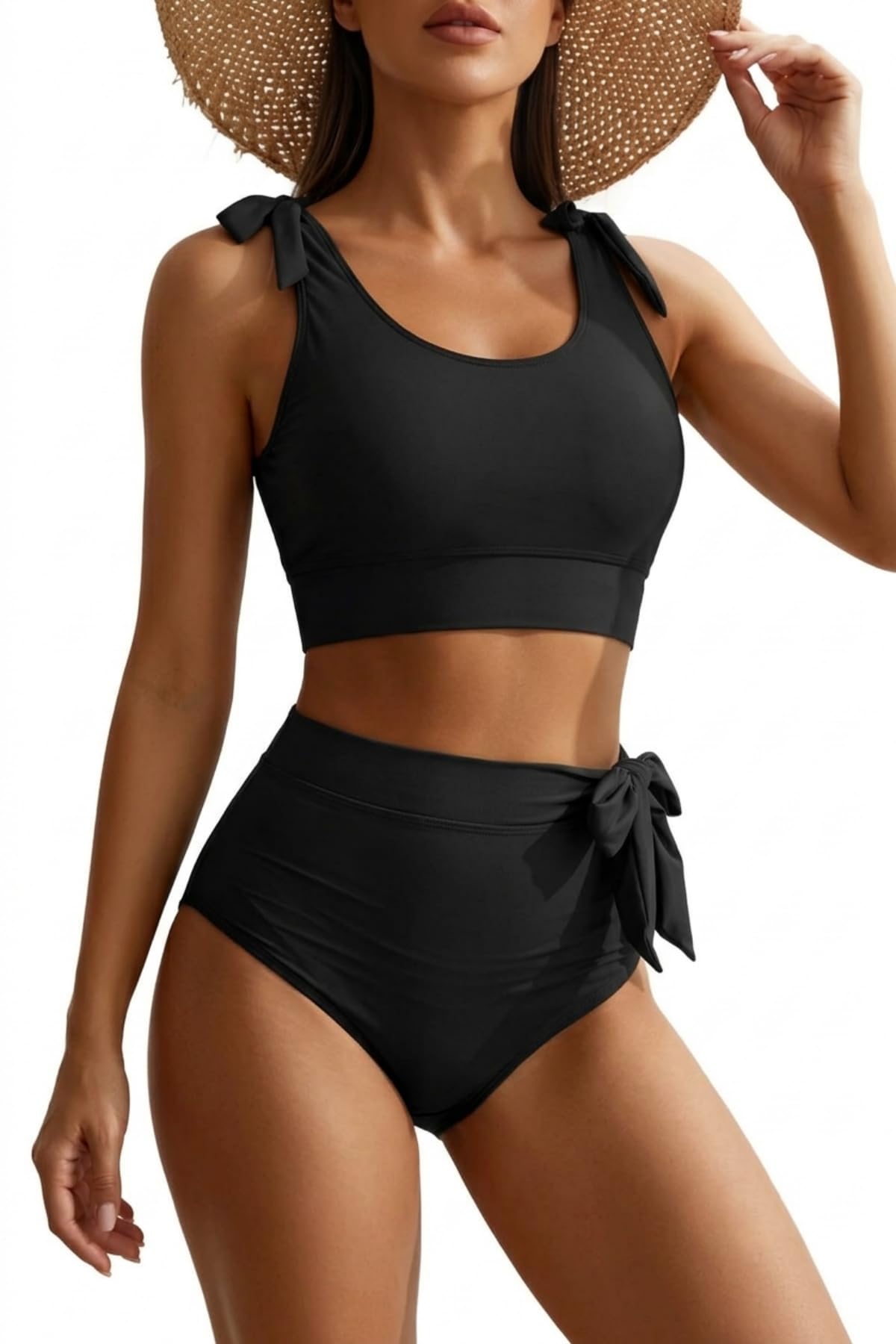 talisea High Waisted Two Piece Bikini - Women Tummy Control Swimsuits Bathing Suit Modest Swimwear 2025-picture-36