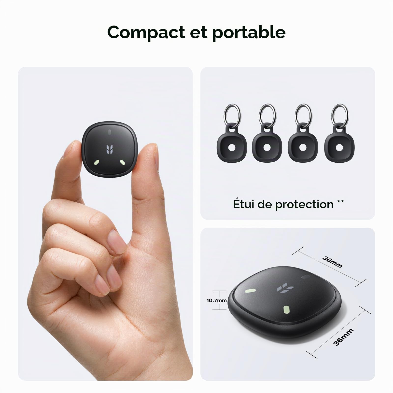 UGREEN FineTrack Mini Duo 2 Finder Tag avec iOS Find My et Android Find Hub
