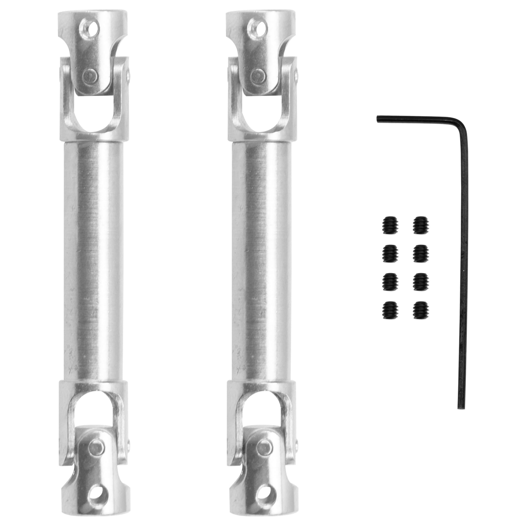 2Pcs Vgoohobby 2mm 3mm 4mm Metal RC Drive Shaft CVD Driveshaft Compatible with WLtoys Axial MN Model WPL Tamiya 1/24 1/18 1/16 1/14 1/12 RC Military