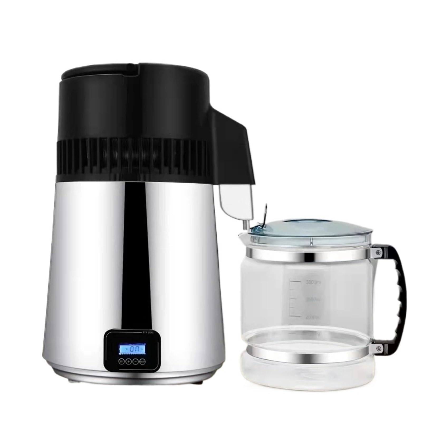máquina destiladora de agua, Destilador De Agua 4L, 750W, Acero Inoxidable Con Botella, Salida Calidad Alimentaria, Contenedor Vidrio, Máquina Destiladora 110V -240V