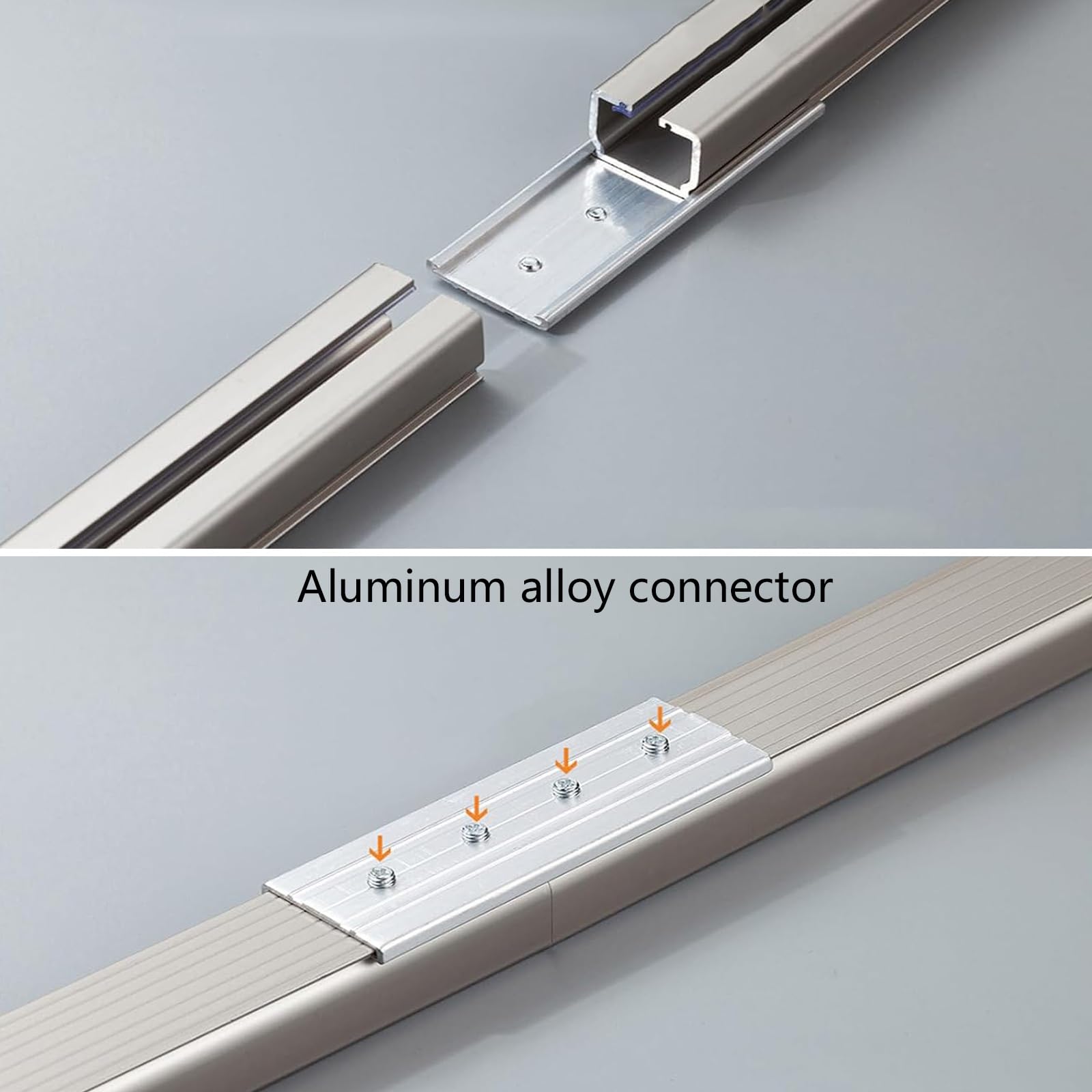 Szyna sufitowa ze stopu aluminium do zasłon, mocowanie sufitowe do karnisza, do zasłon, przegrody pokoju, zasłona prysznicowa (biała, 100 cm)