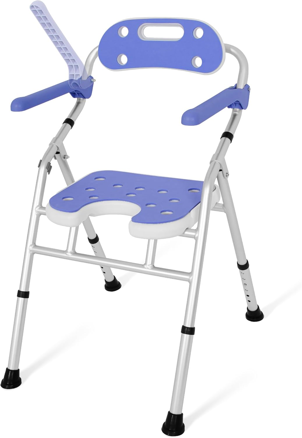 BQKOZFIN Foldable Shower Chair Folding Bath Chair with Arms and Back