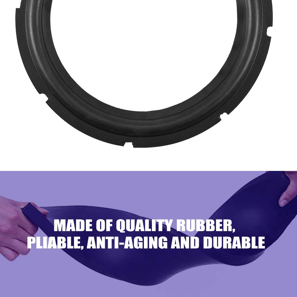 Kits Surround de Haut-Parleur, Bord de Woofer en Caoutchouc de Réparation de Haut-Parleur de Haut-Parleur de 10 Pouces, Pièces de Rechange de Bord de Woofer en Caoutchouc pour Haut-parleurs(2PCS)