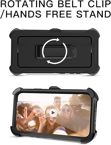 Miniatura 3 de AICase Funda resistente para iPhone 13iPhone 14 con clip para cinturón, protector de pantalla, funda protectora de alta resistencia, protección de