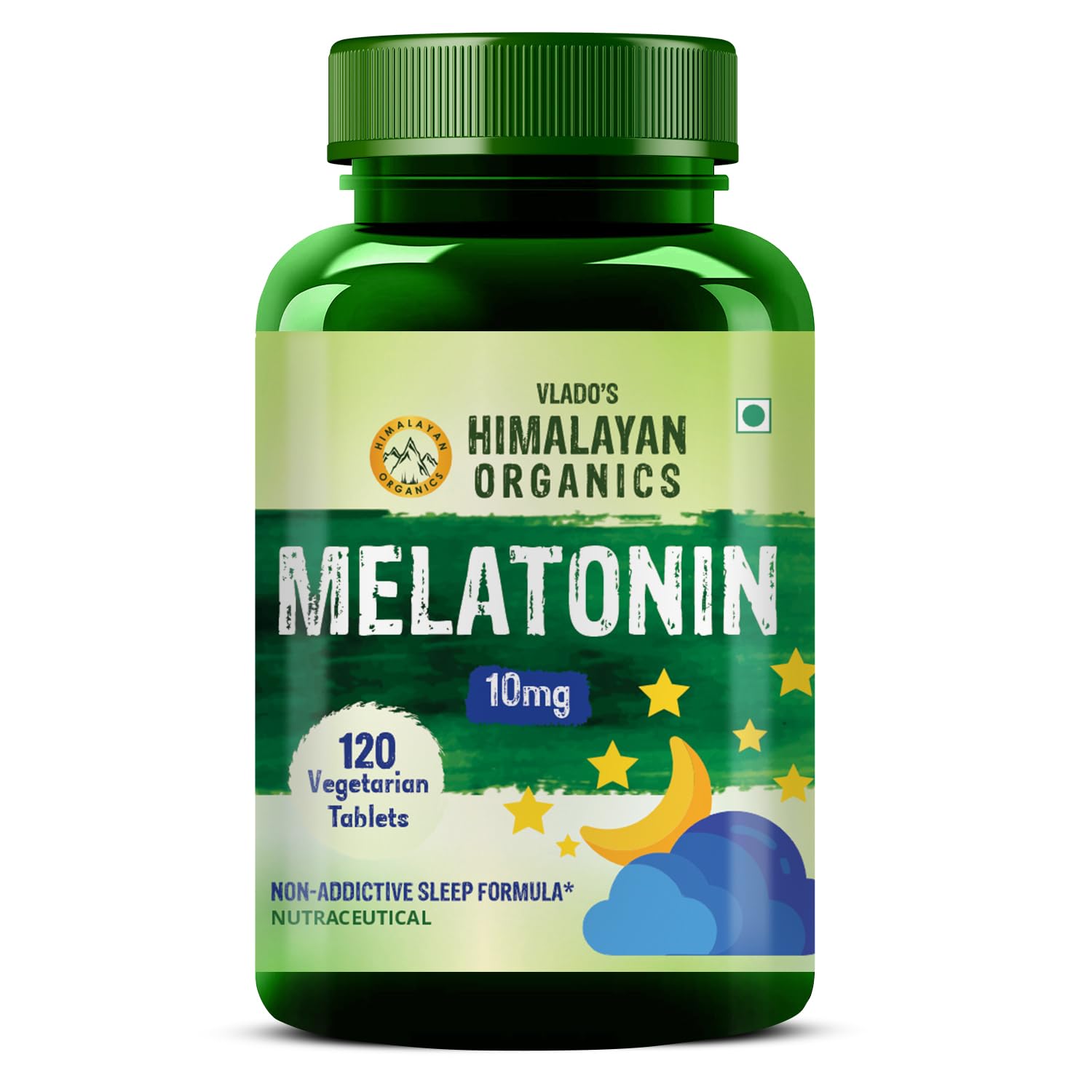 Vlados Himalayan Organics Melatonin 10 MG Healthy Sleep Cycle | Helps Stress & Anxiety Relief | Improve Concentration | Non-Habit Forming (120 Tablets) (B07W57YBVS) Amazon Price History, Amazon Price Tracker