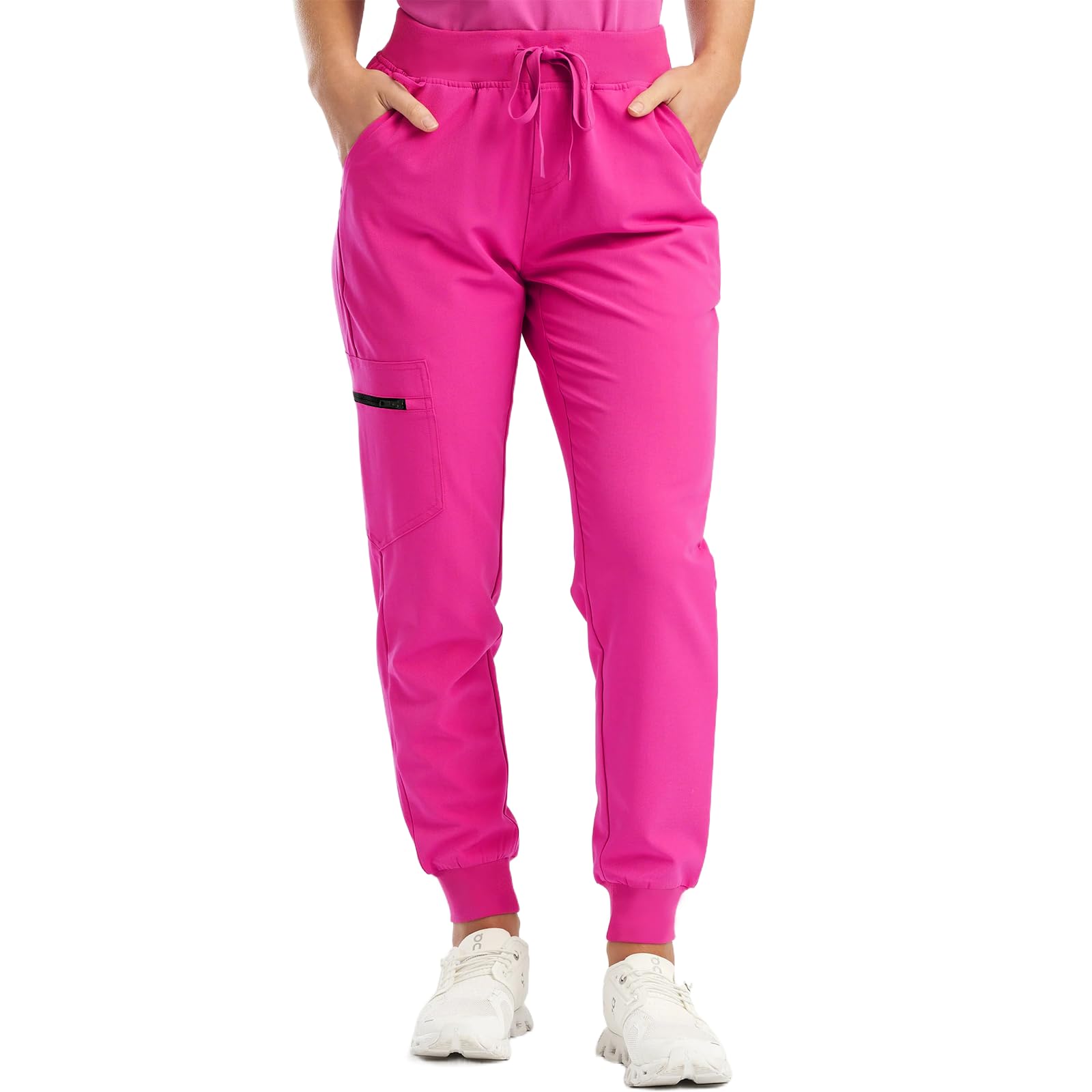 Scrubs for Women Workwear Revolution, Drawstring Cargo Pants Soft Stretch Moisture Wicking Healthcare Scrub Joggers