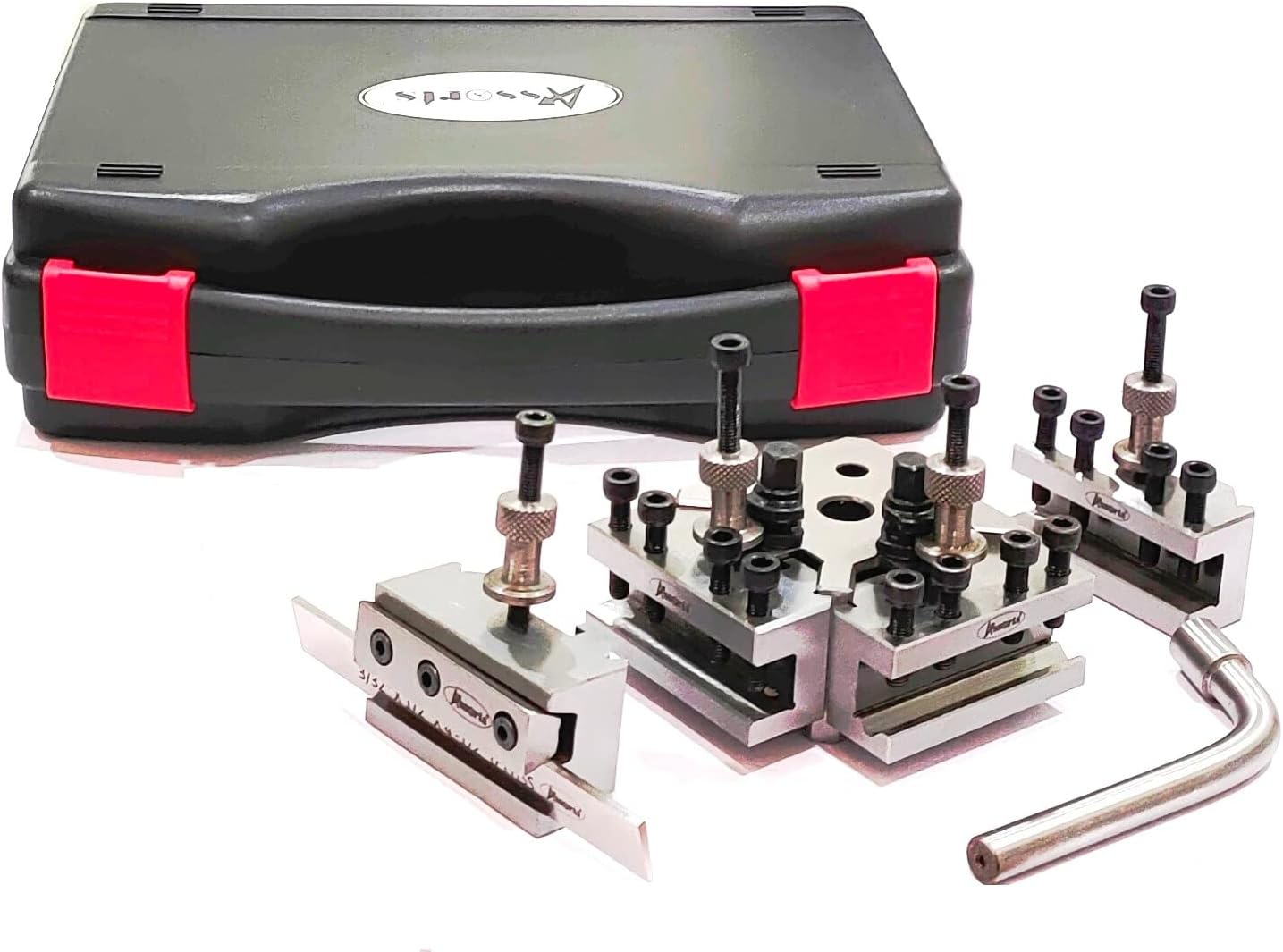 T37 Quick Change Tool Post Set Including 4 x Holders for Myford, Warco & Lathe 90115 mm Center