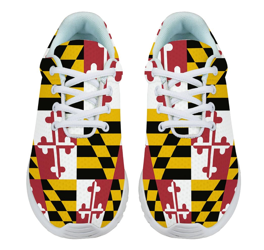 Maryland Flag Shoes for Women Men Trail Running Casual Fashion Sneakers Slip-on Tennis Shoes